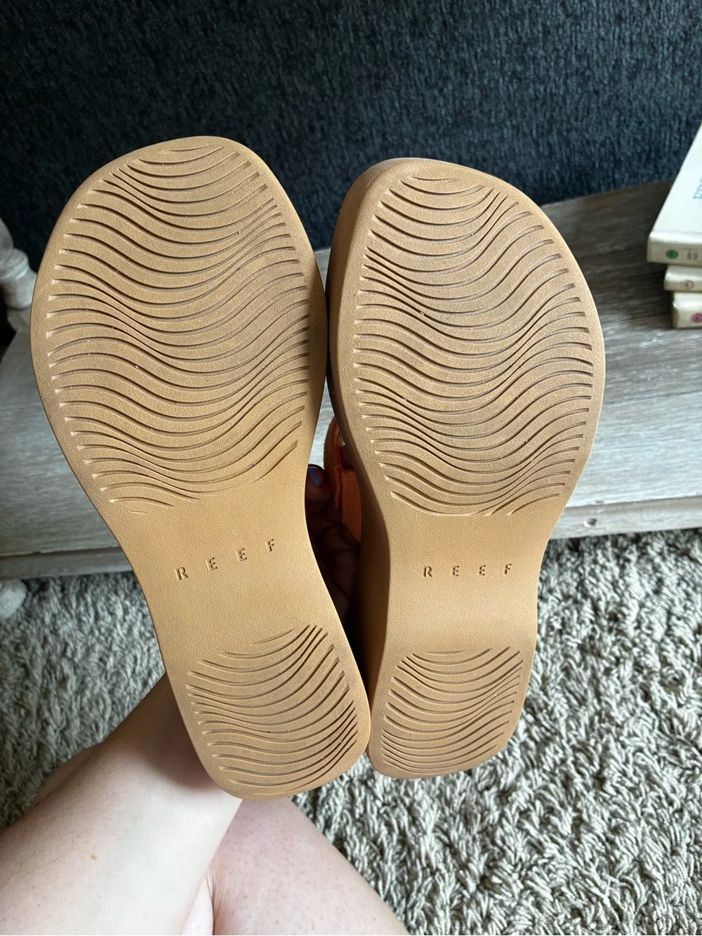 Reef Lofty Lux Hi Platform Sandals With Pink and Orange Cushioned Straps